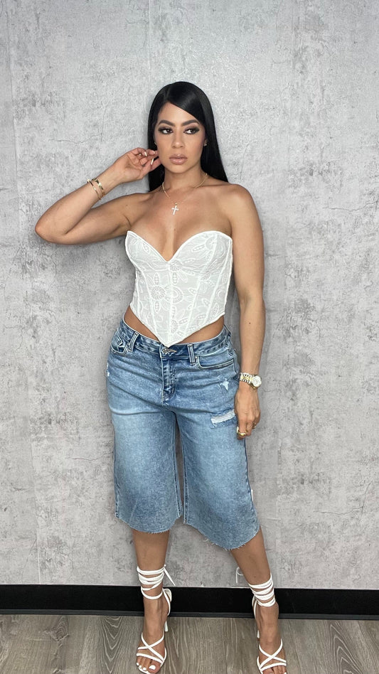 Nalia White Corset