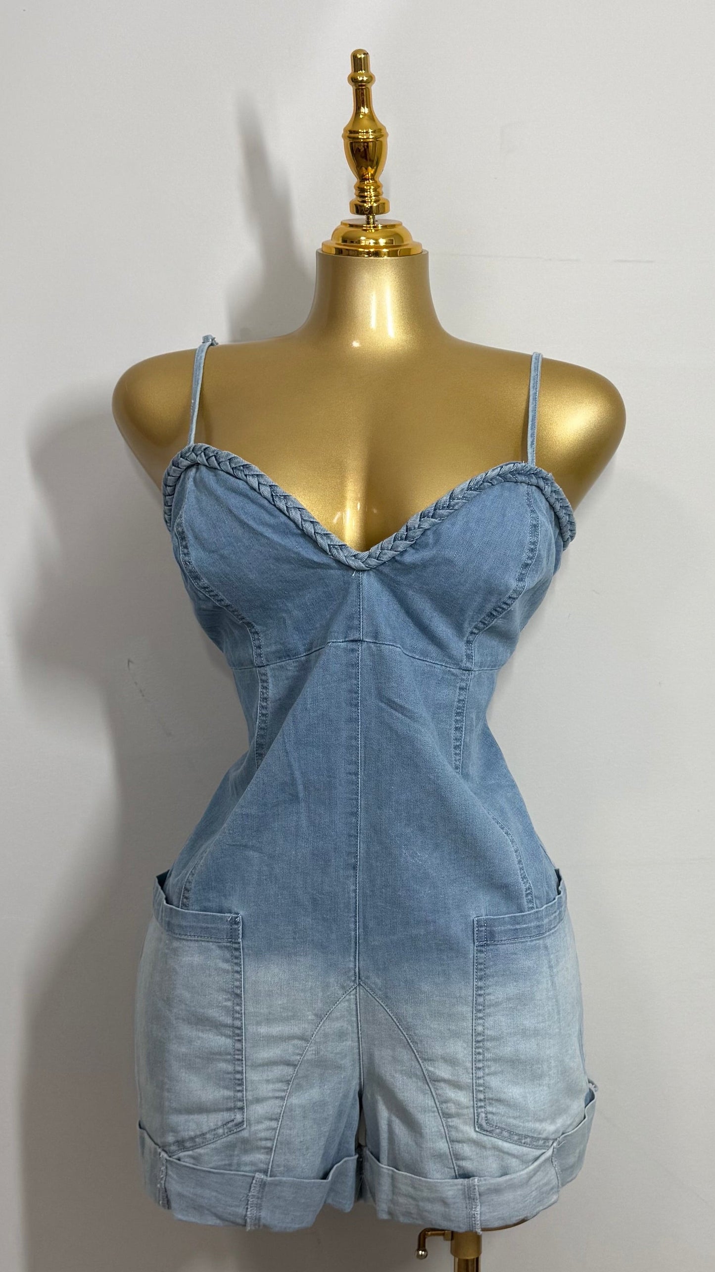 SOL DENIM ROMPER