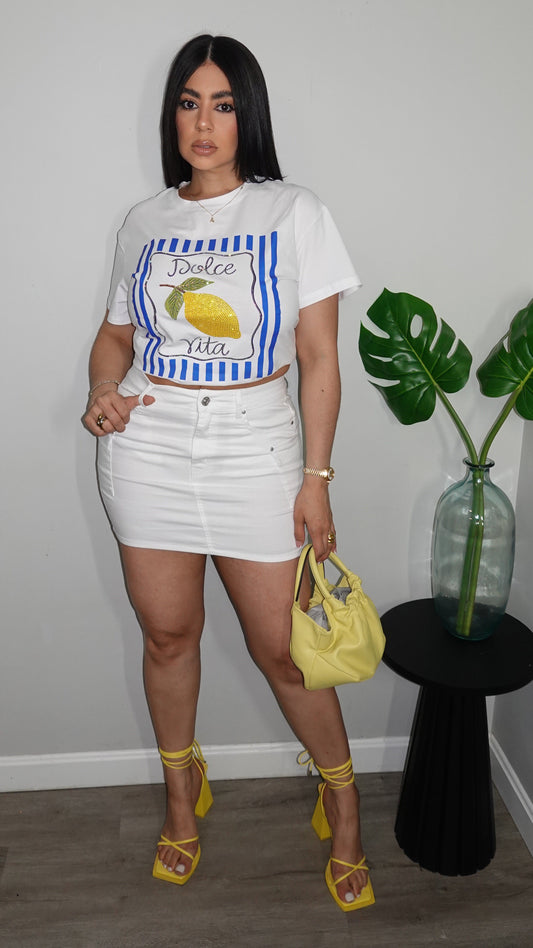 CARGO POCKET WHITE SKIRT