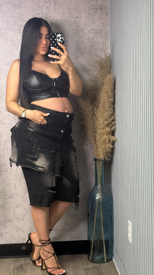 SERRAT DENIM BLACK DOBLE PANTS