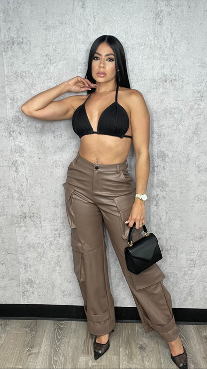 Denim Black Bralette