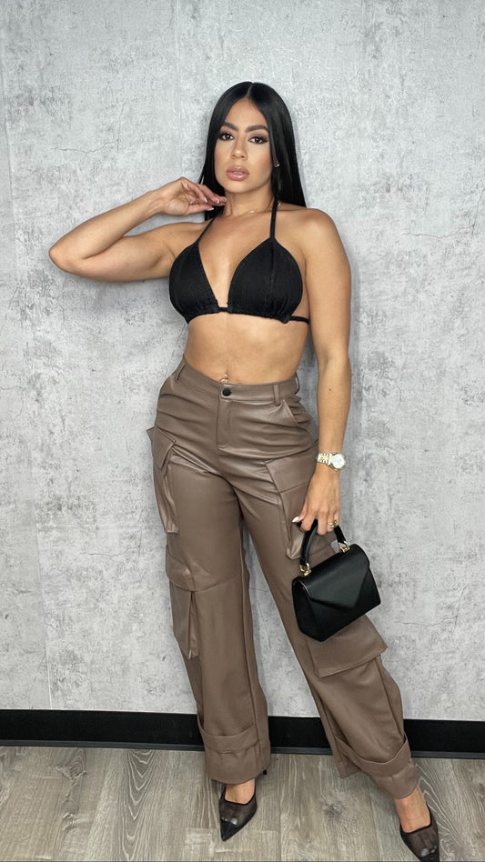 Denim Black Bralette