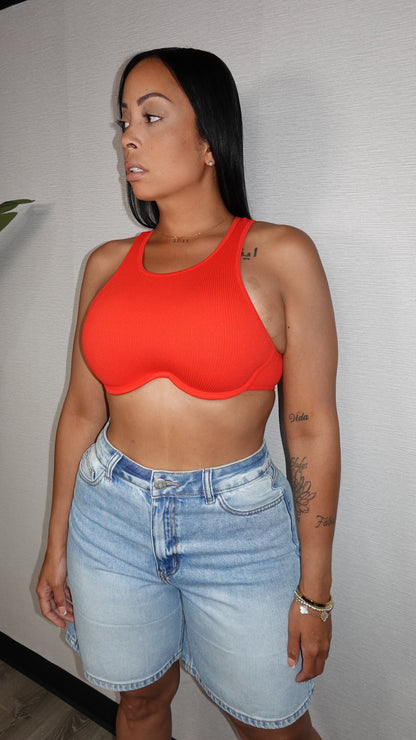 ONE SIZE TANK TOP ORANGE-RED