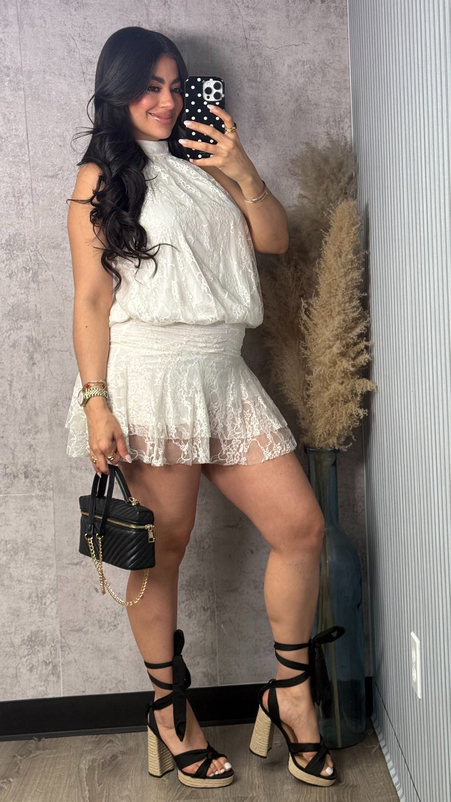 IVORY LACE ROMPER