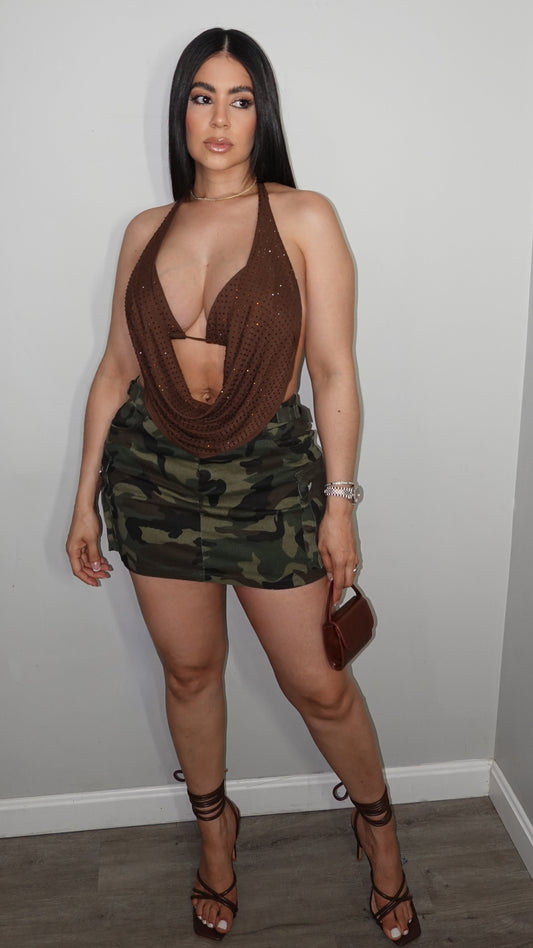 SABRINA BROWN TOP