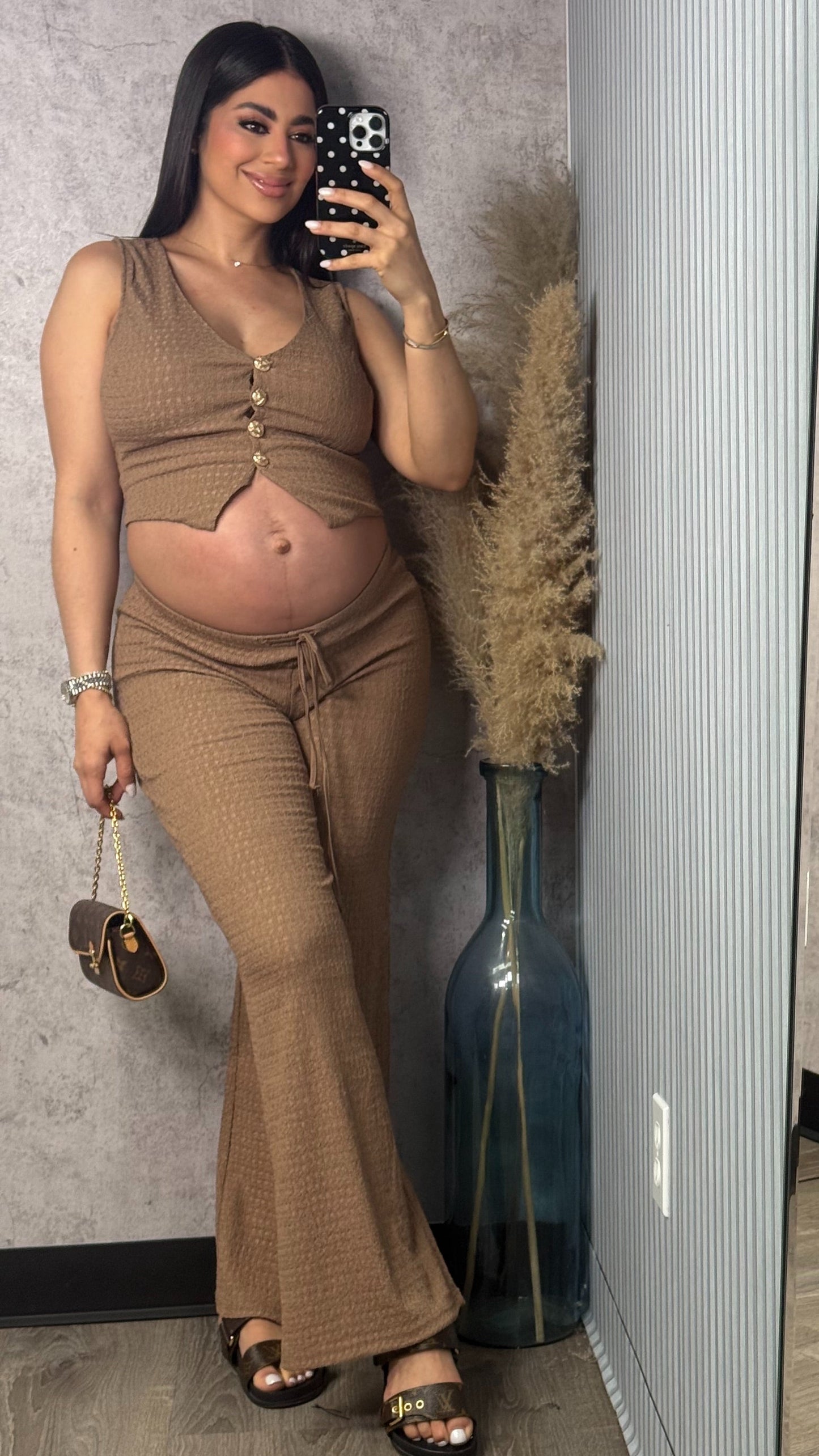 ANA MOCHA PANTS SET