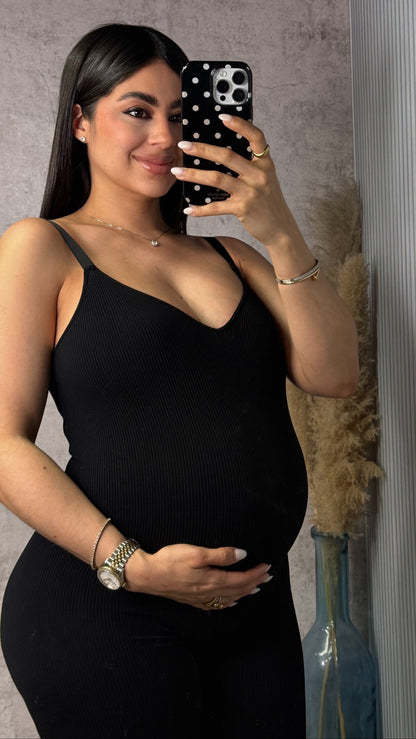 ONE SIZE CAPRI ROMPER BLACK