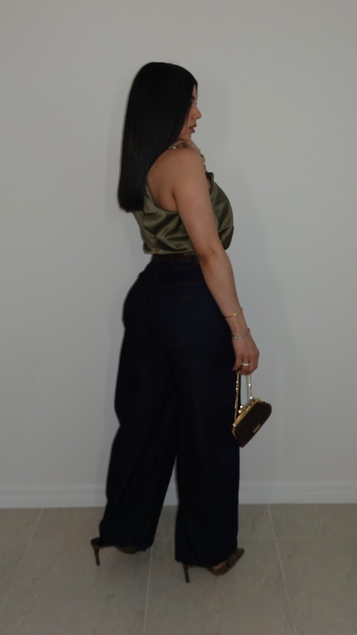 WIDE BARREL DENIM PANTS