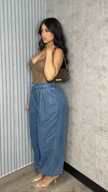 Ana Ballon Denim Pants