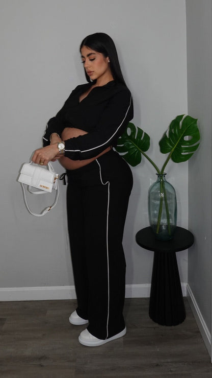 ANGELINA TRACKSUIT BLACK CON WHITE
