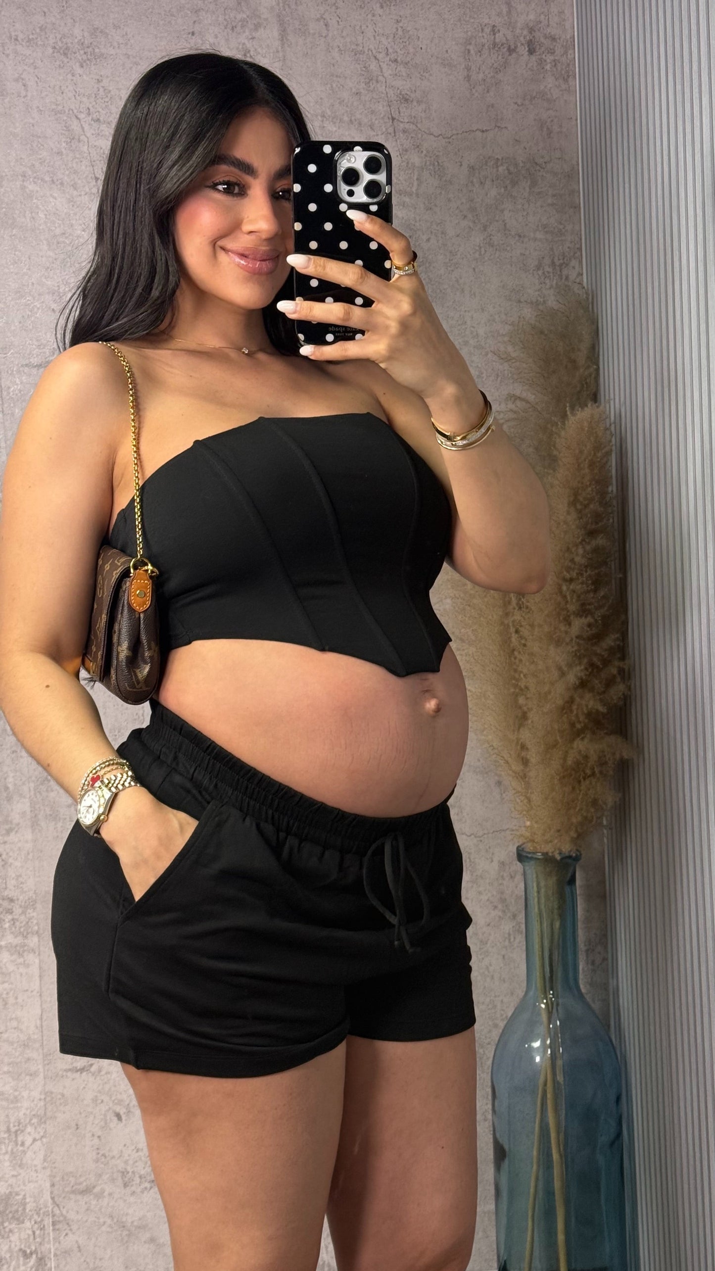 SOPHI BLACK SHORT SET
