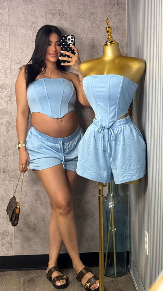 SOPHI BLUE SHORT SET
