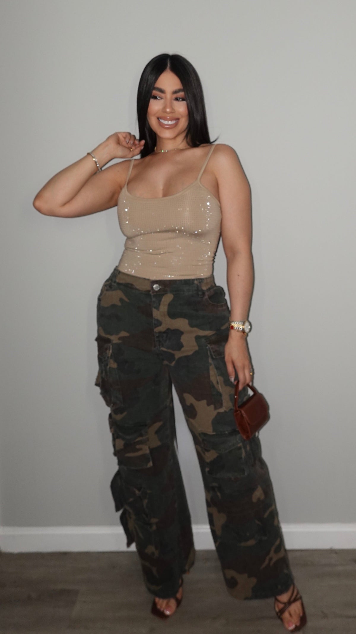 MARIE CAMO CARGO PANTS