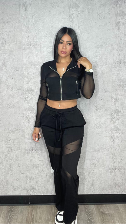 Mesh Jacket and Pants Set