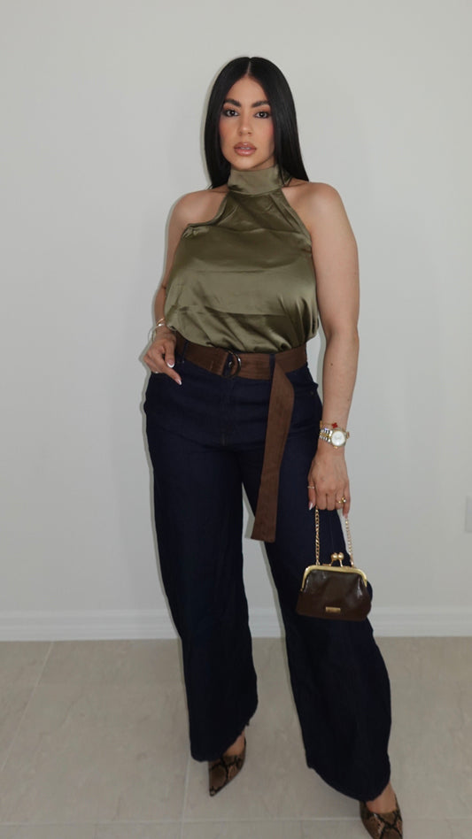 WIDE BARREL DENIM PANTS