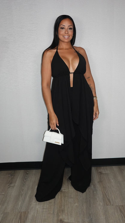 LUCIAM BLACK PANTS SET