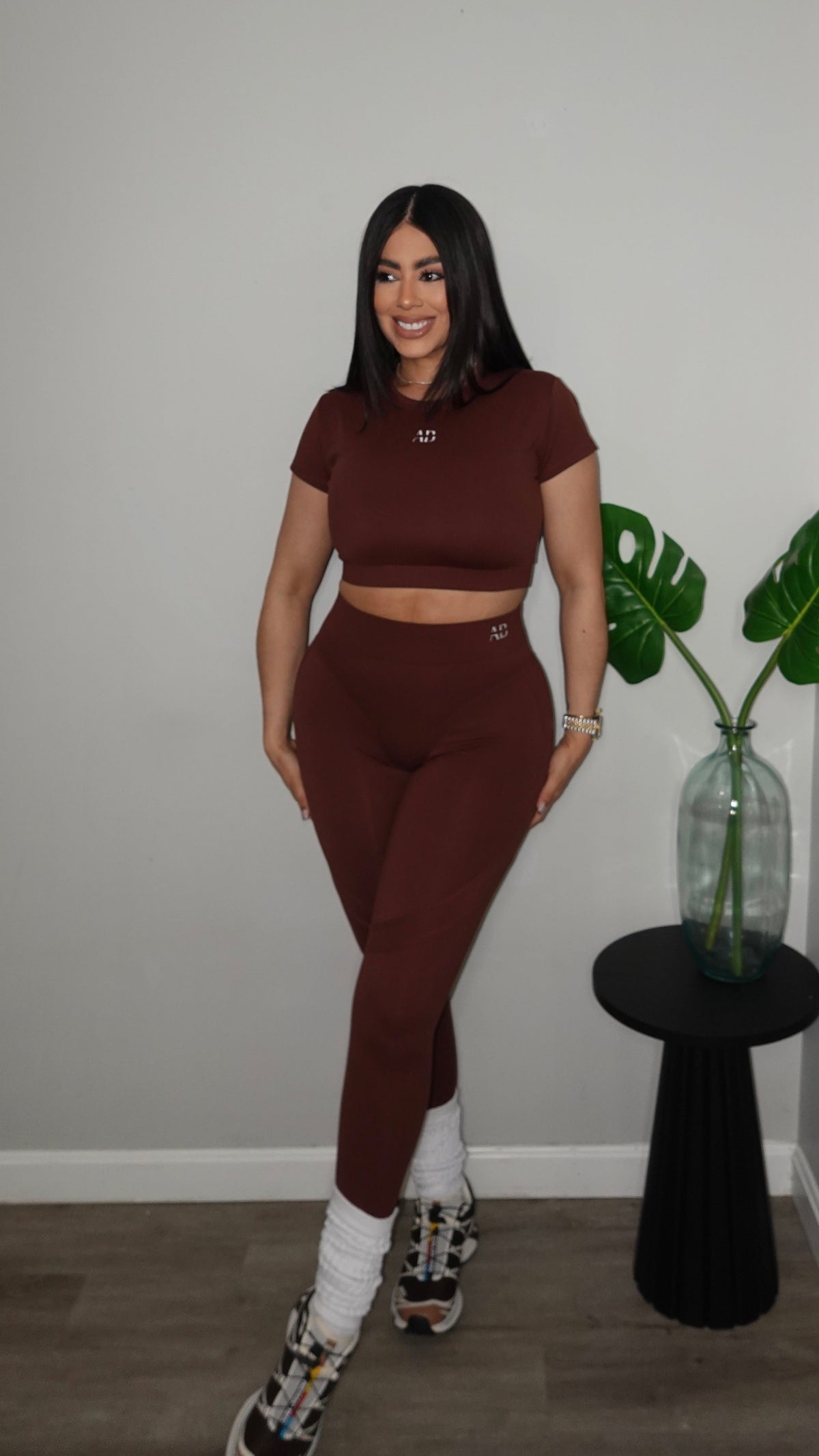 AB NAYMA BROWN PANTS SET