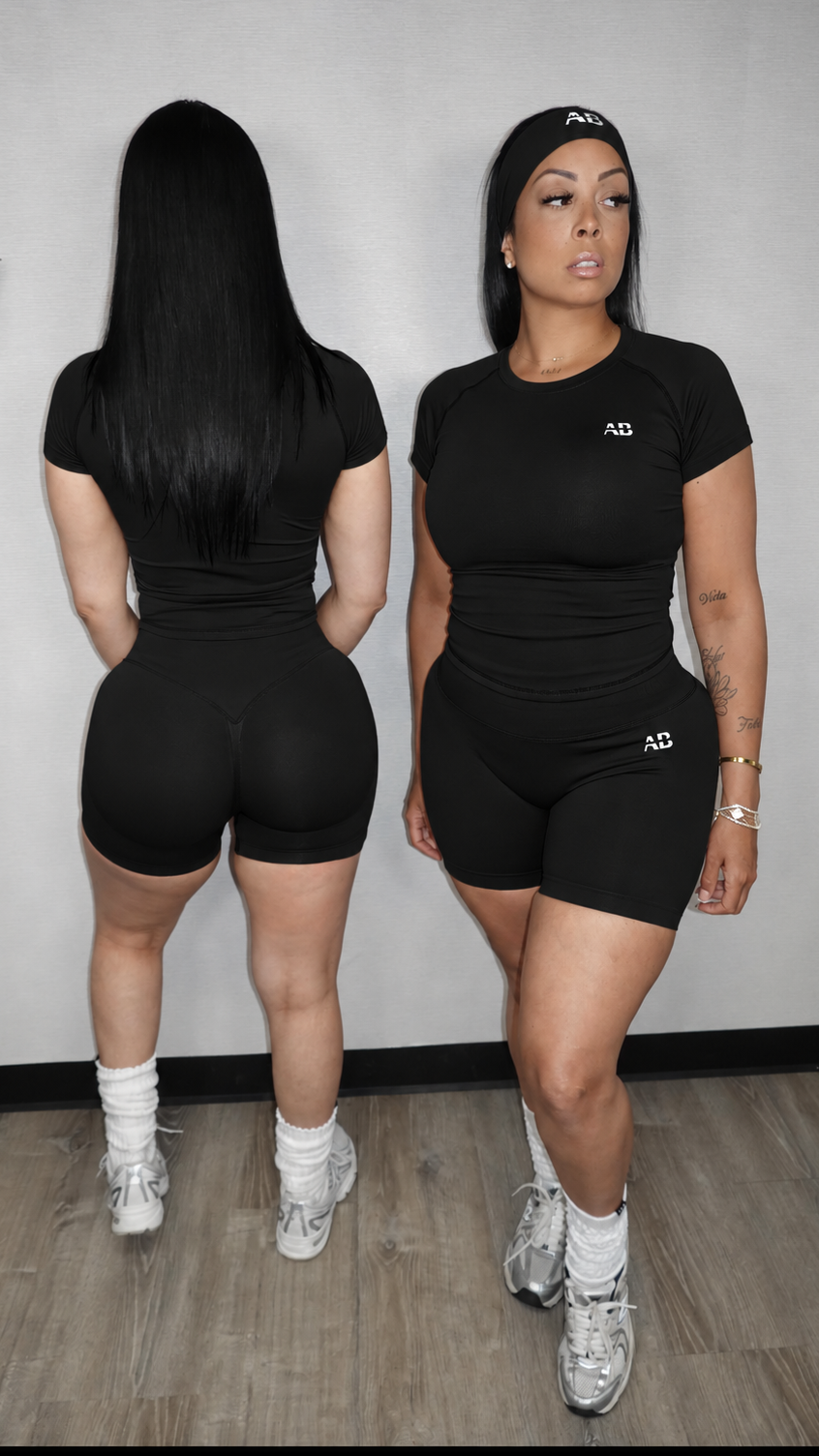 AB SNATCHED BLACK SHORT SET