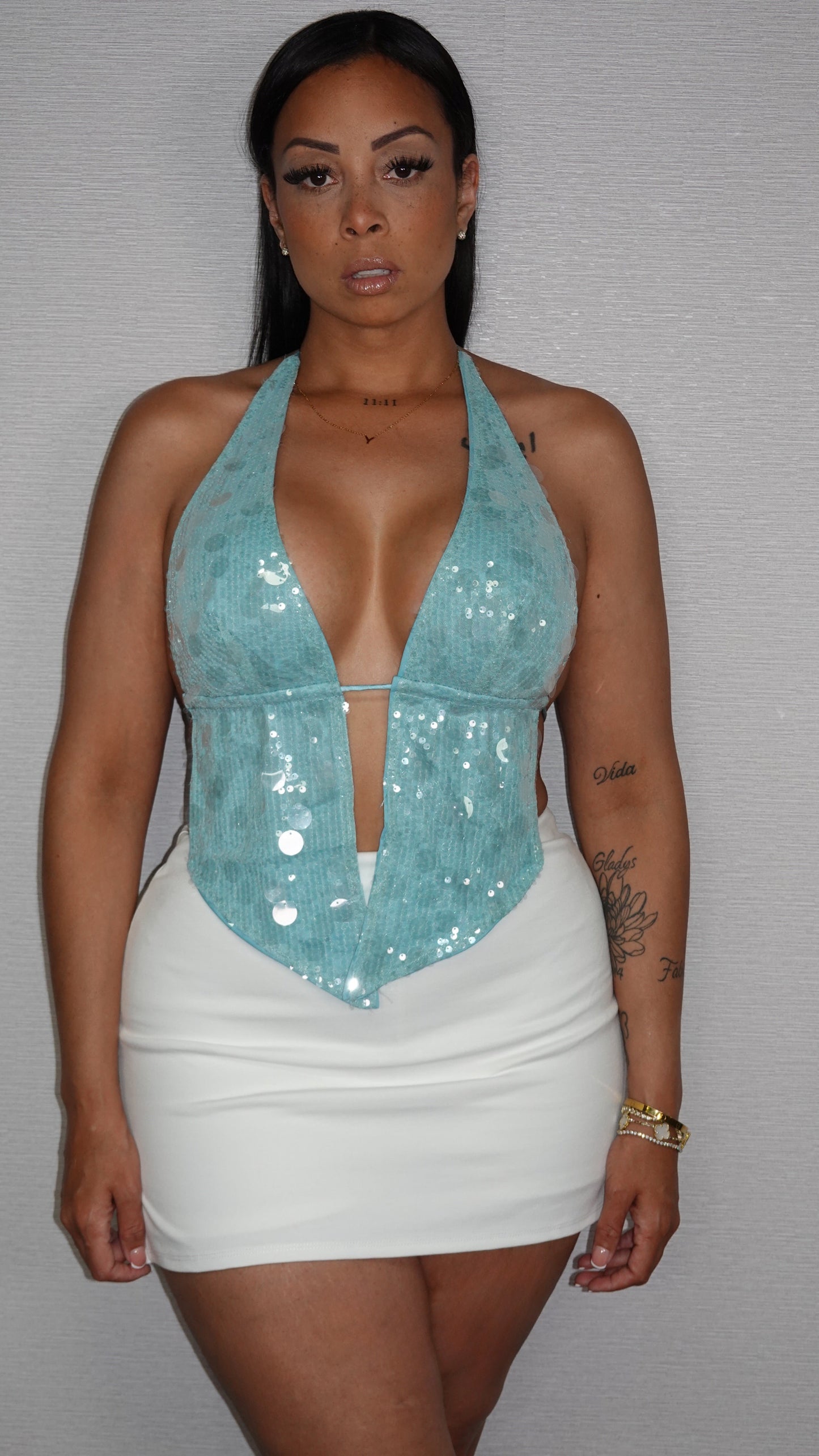 SUMMER TEAL TOP