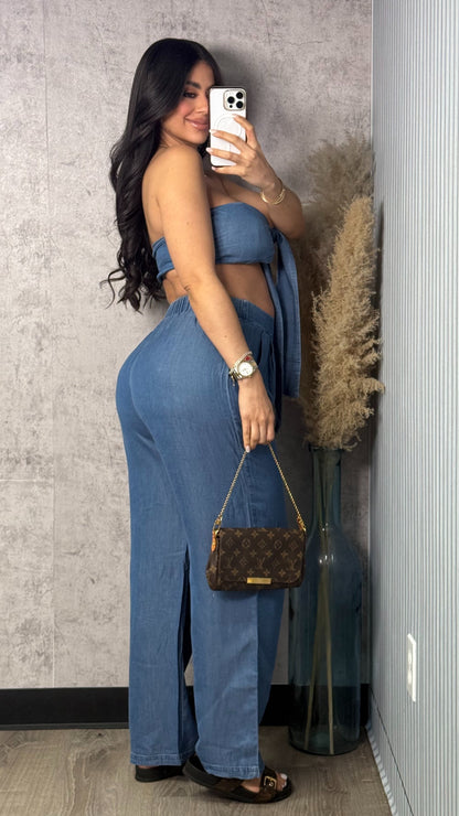 SUMMER DENIM PANTS SET