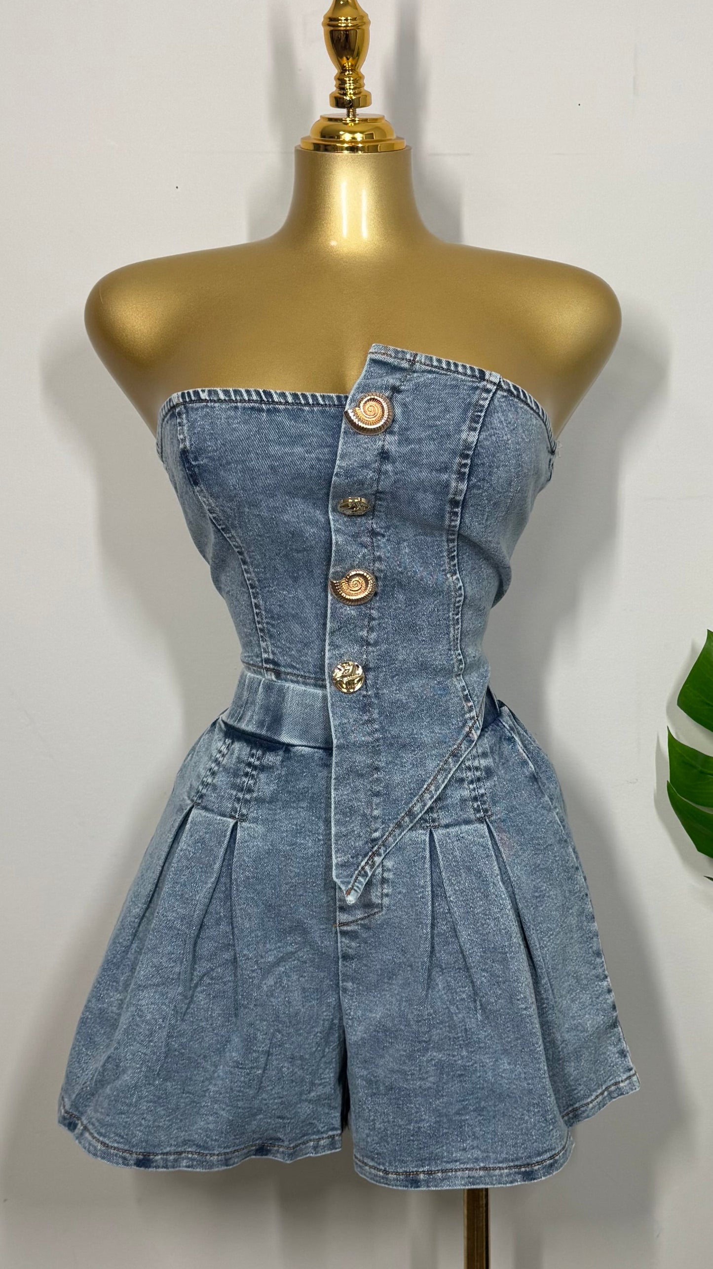 SUMMER DENIM SHORT SET