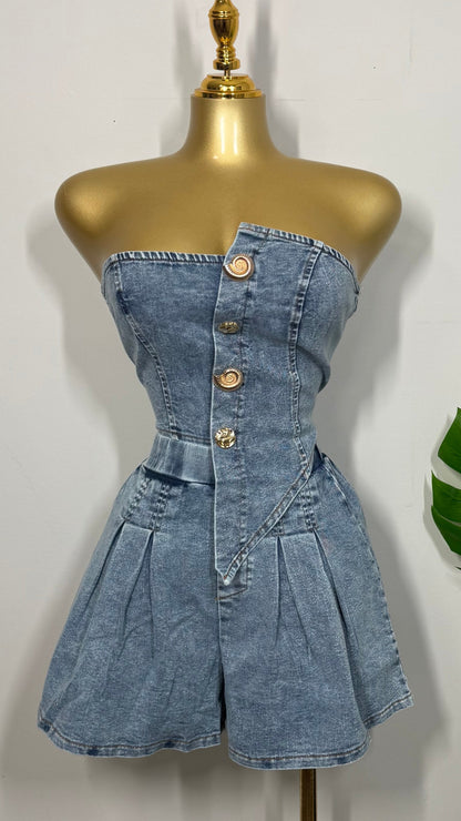 SUMMER DENIM SHORT SET