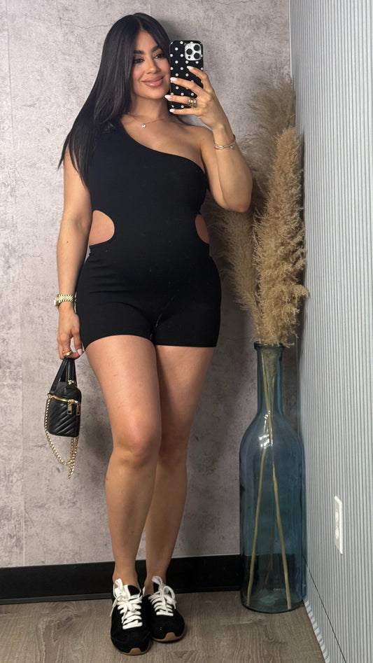 Cut Out One Size Black Romper