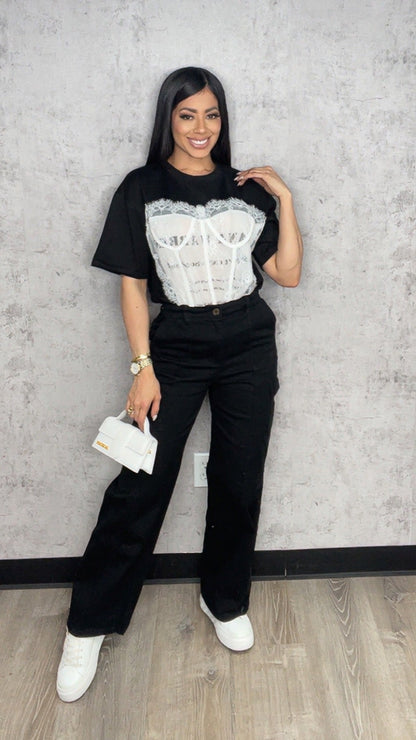 Blusa Corset Black