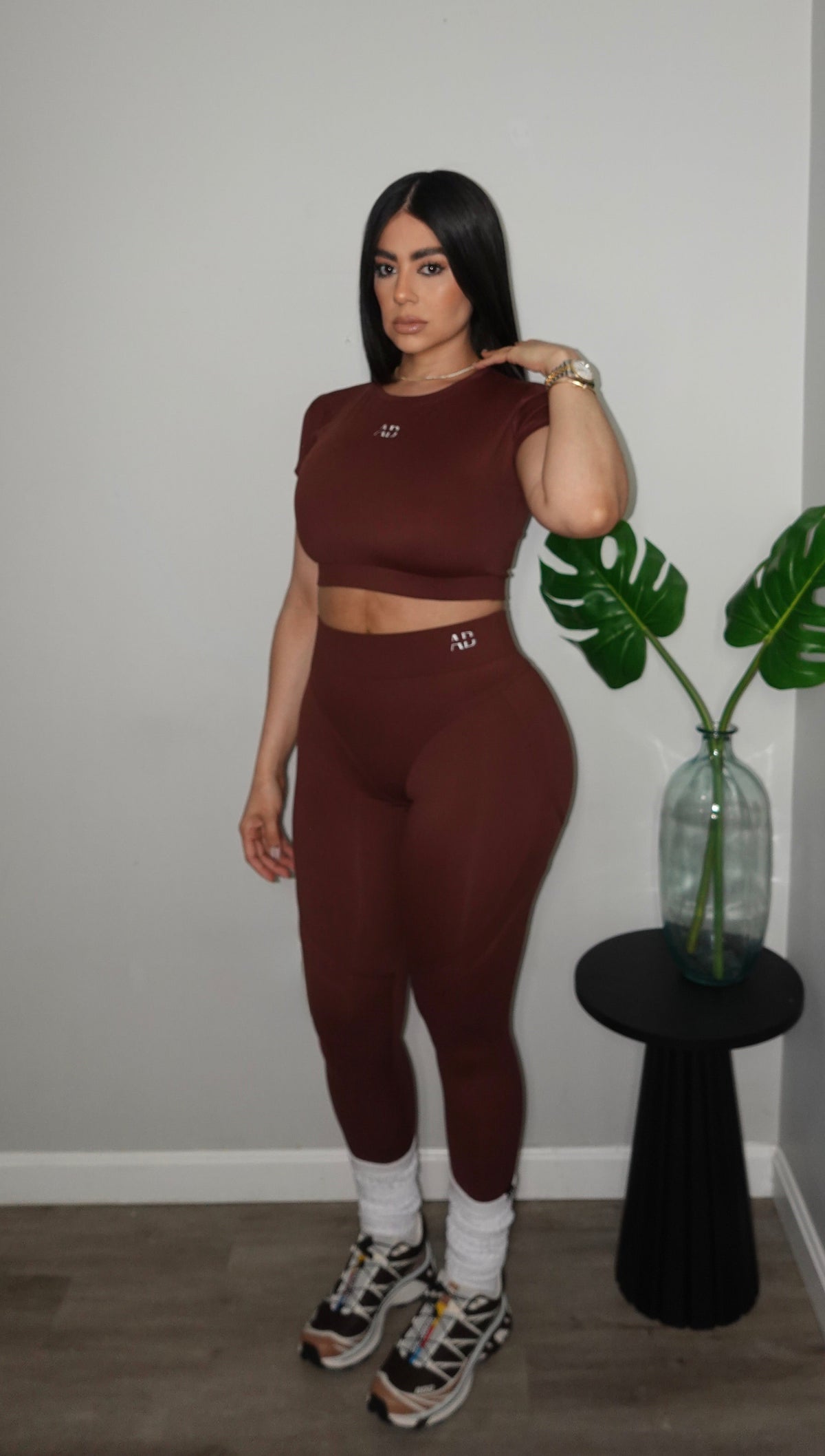 AB NAYMA BROWN PANTS SET