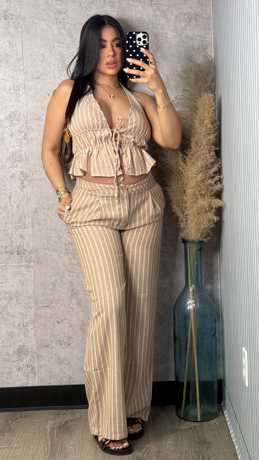 JACKY NUDE PANTS SET