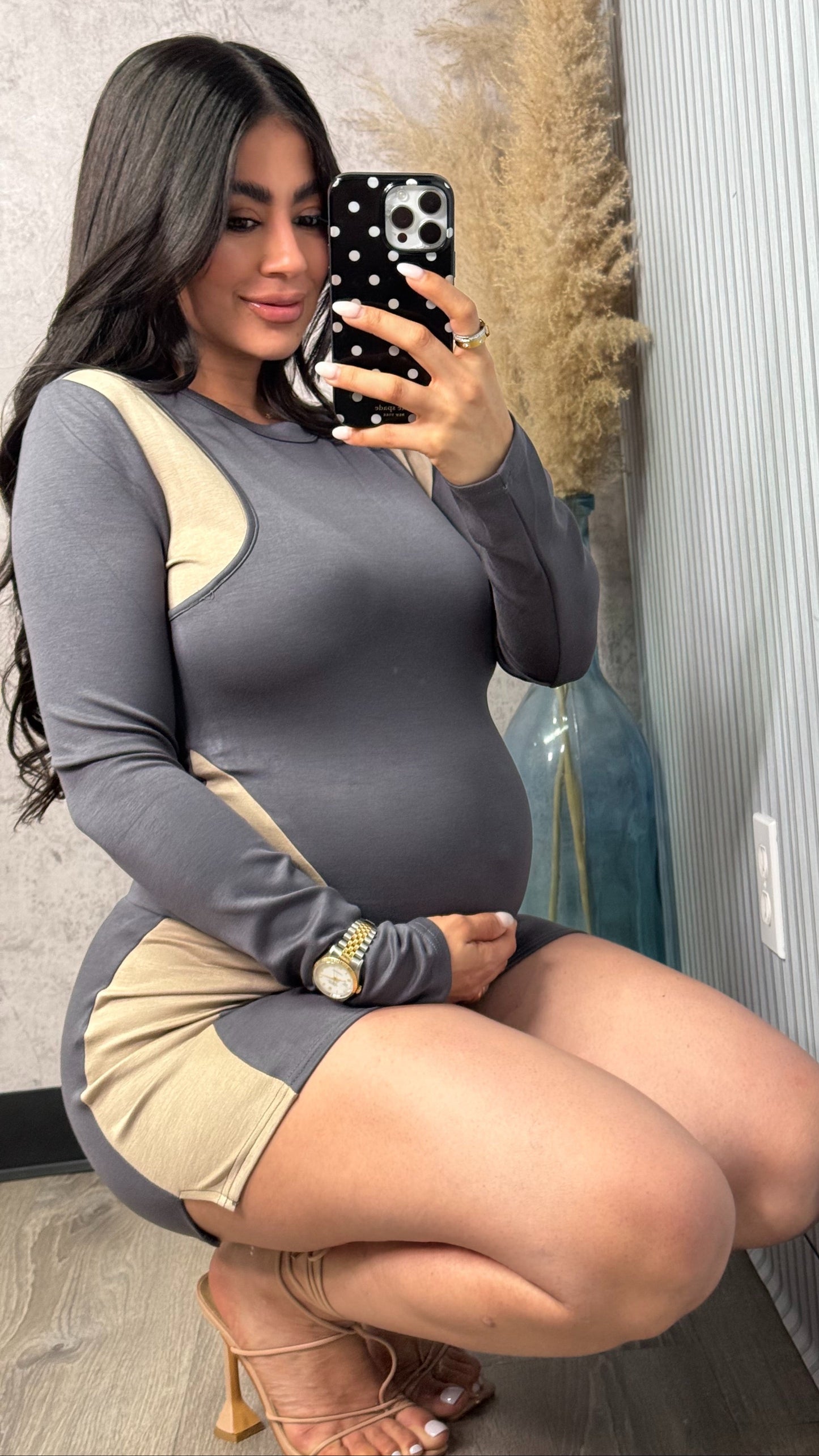 LONG SLEEVE MULTI COLOR SKIRT SET