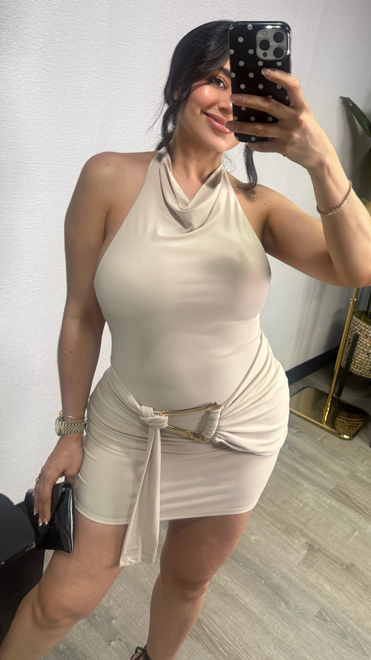 DAVIANNA NUDE DRESS