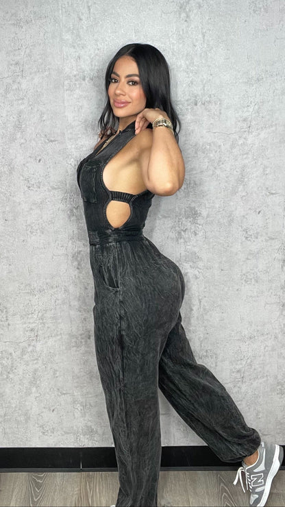 Mineral Jogger Jumpsuit Black
