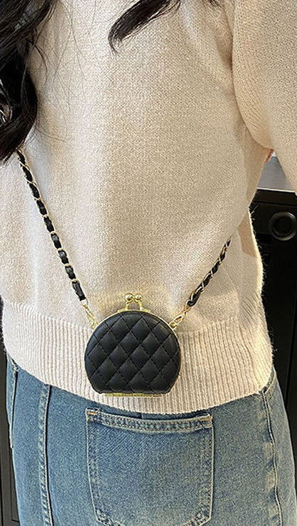Quilted Faux Leather Mini Bag