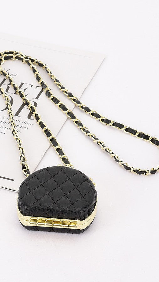 Quilted Faux Leather Mini Bag