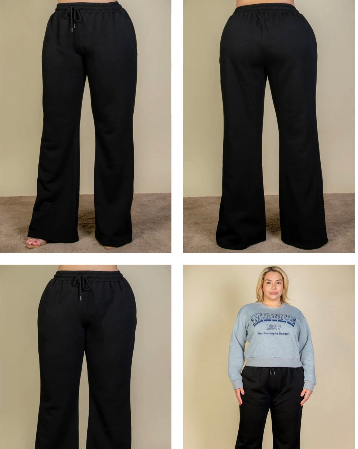 Black Sweatpants (Size Regualr & Plus)