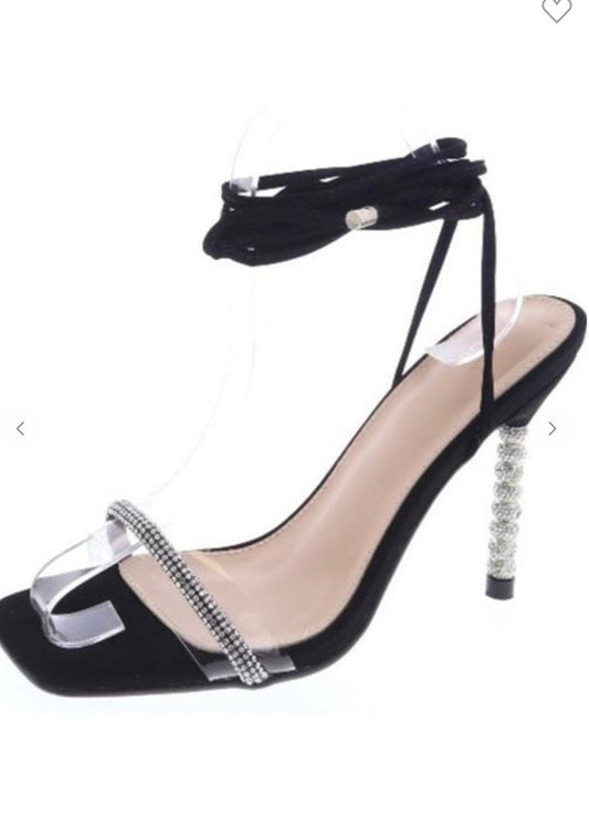 Perfect Heels Strap Black & Silver