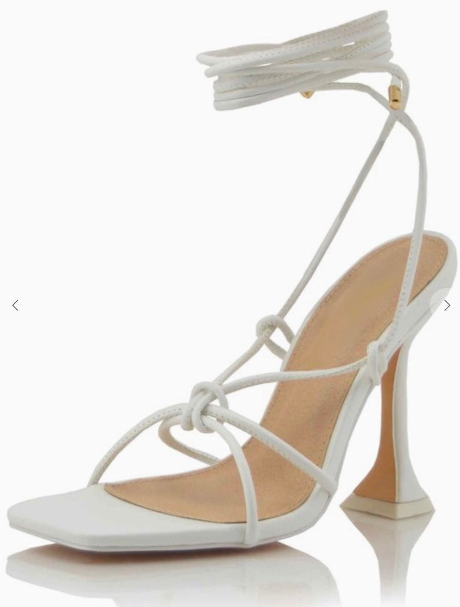 ANNIE WHITE HEELS