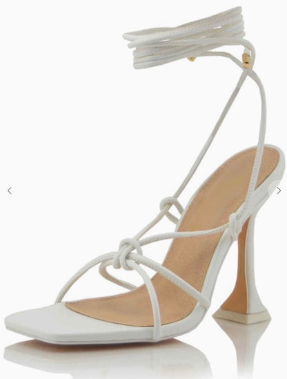 ANNIE WHITE HEELS