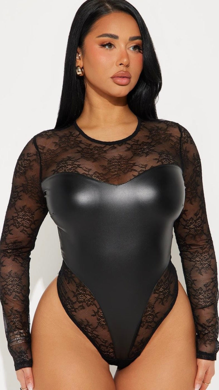 Lace Bodysuit Black