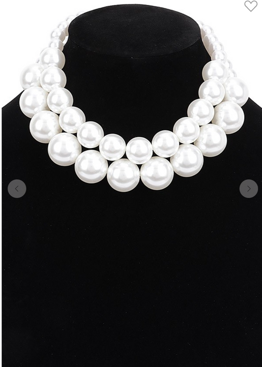 Faux Pearl Multi Necklace